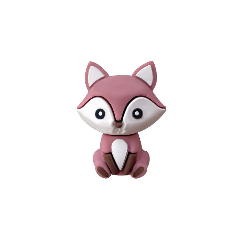 Wholesale 20pcs 3D cute little fox colorful beads